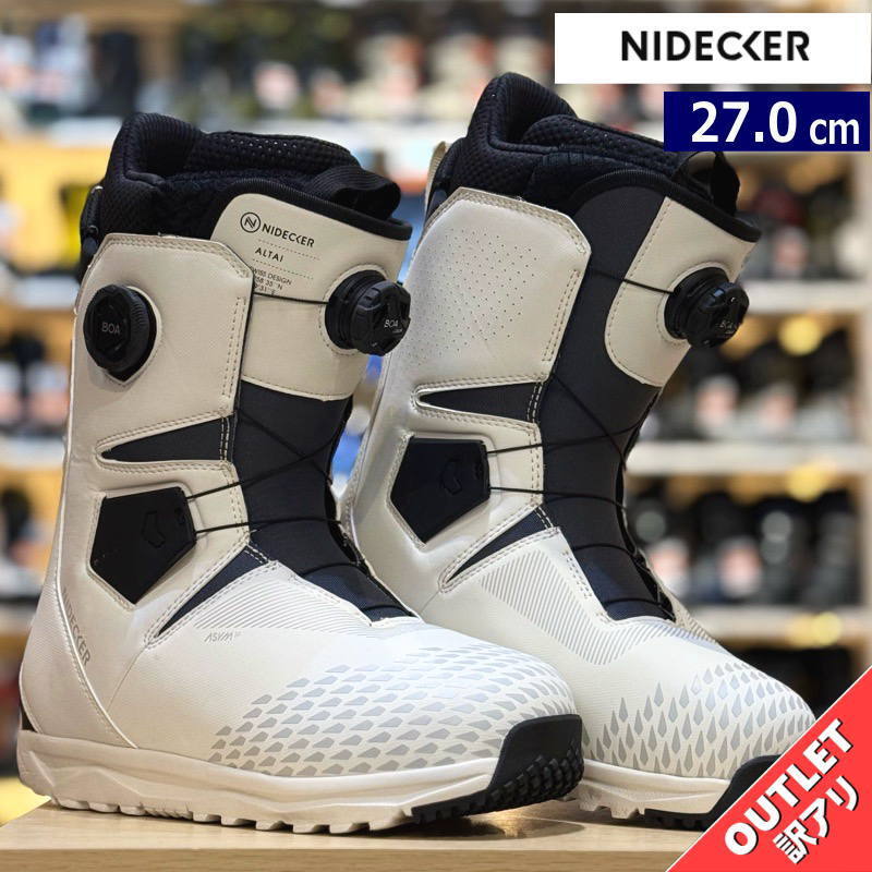 【アウトレット】メンズ スノーボードブーツ 25-26 NIDECKER ALTAI カラー:WHITE 27cm ナイデッカー アルタイ 型落ち 日本正規品