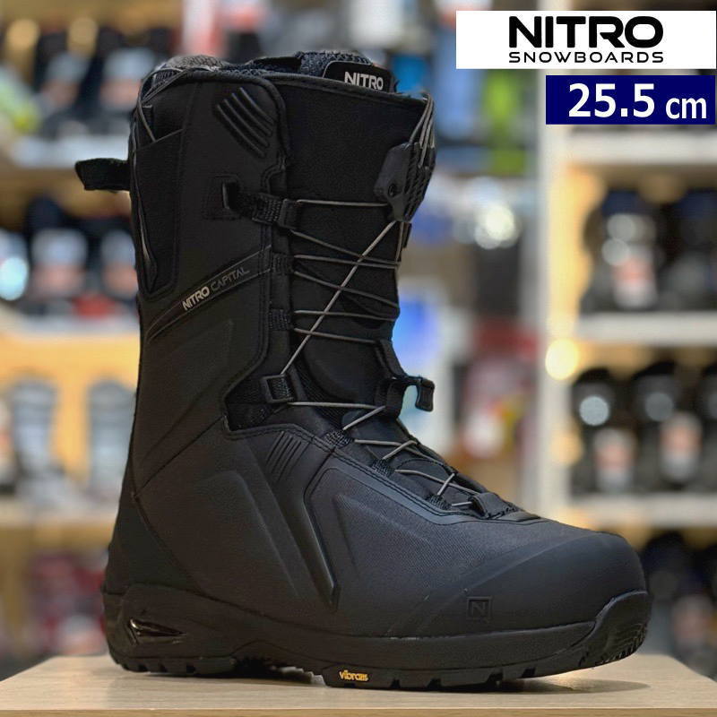 メンズ スノーボードブーツ 25-26 NITRO CAPITAL TLS+ カラー:Black 25.5cm ナイトロ キャピタル 型落ち 日本正規品