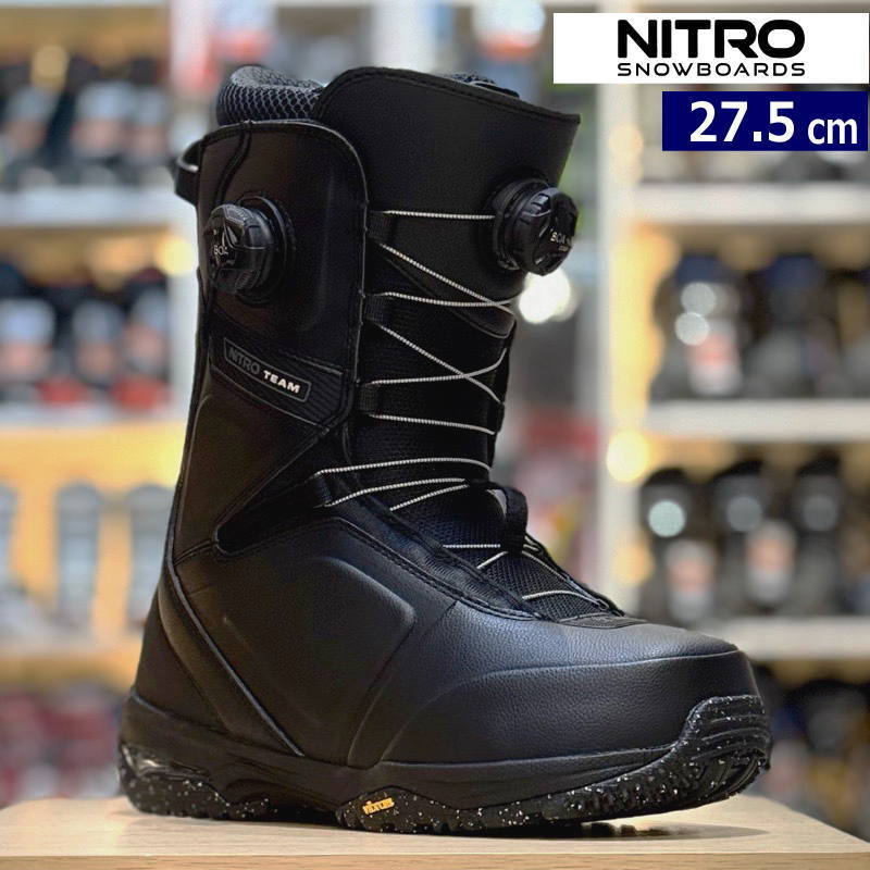 メンズ スノーボードブーツ 25-26 NITRO TEAM BOA WIDE カラー:Black 27.5cm ナイトロ チーム 型落ち 日本正規品