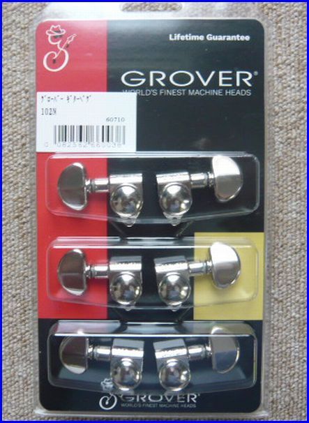 GROVER 102N ＬＰタイプペグセット！グローバー 3x3 ニッケル新品正規輸入品
