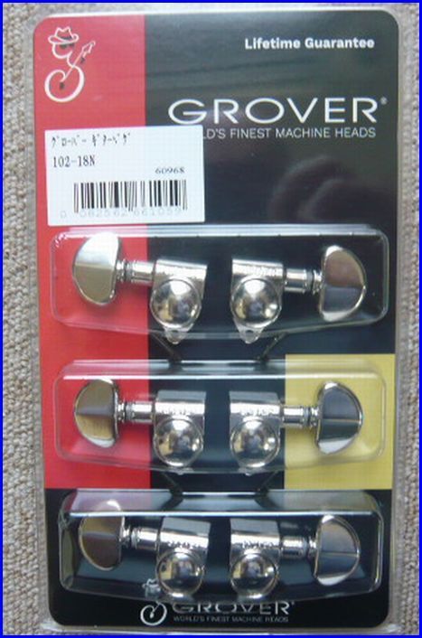 GROVER 102-18N ＬＰタイプペグセットグローバー3x3ニッケル新品