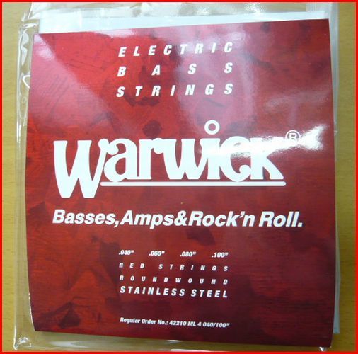 ワーウィックベース弦ステンレスRed Label Bass 4String Set 040-100ML