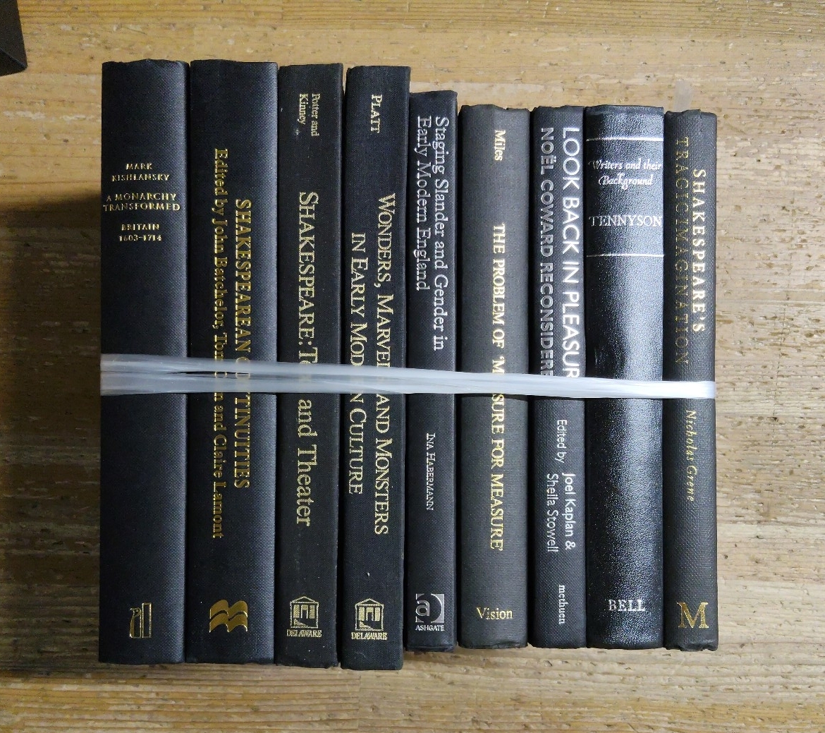 k0801-18.英文学 洋書まとめ/古典文学/戯曲/詩/散文/文芸評論/ディスプレイ/レトロ/アンティーク/黒色/ブラック/モノクロ