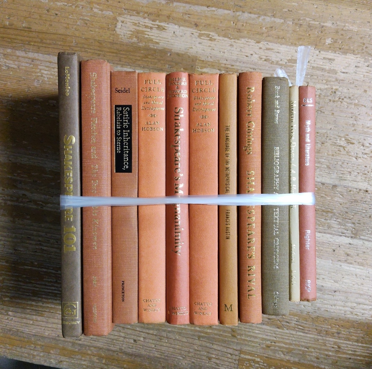 k0801-20.英文学 洋書まとめ/古典文学/戯曲/詩/散文/文芸評論/ディスプレイ/レトロ/アンティーク/オレンジ