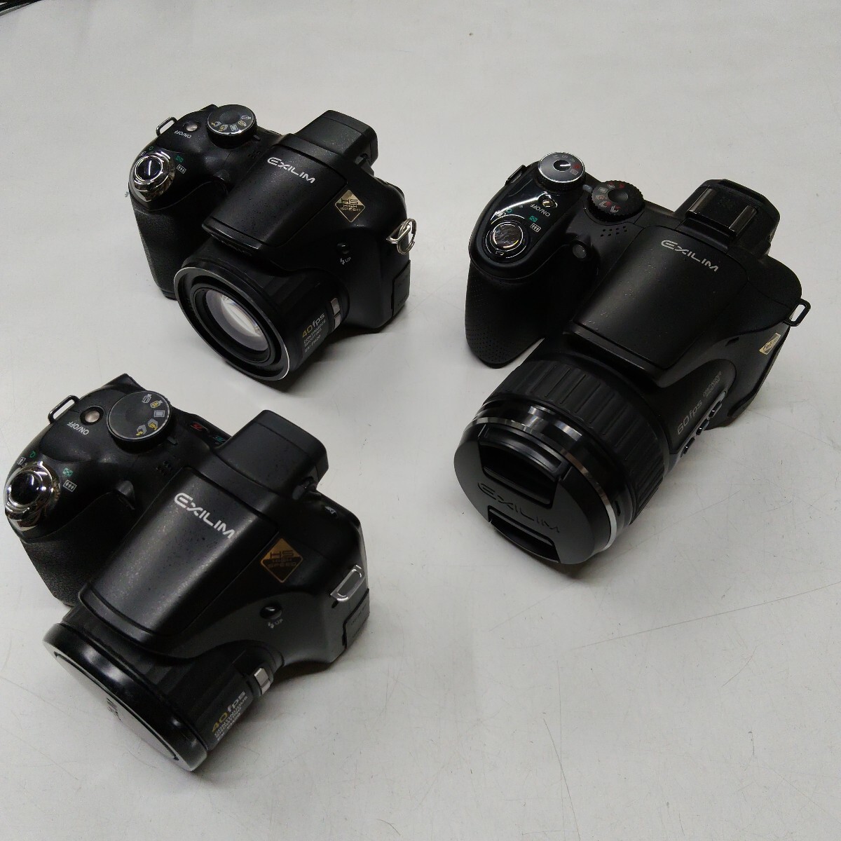 k0803-8 CASIO EXLIM 3台セット /EX-FH20/EX-F1/カシオ/デジタルカメラ/デジカメ/一部動作未確認