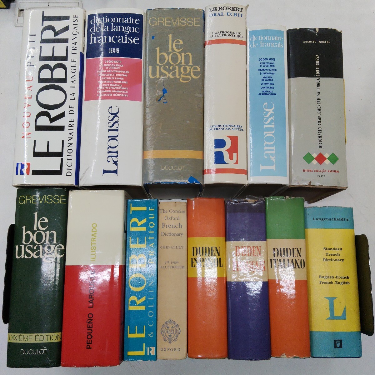 k0804-11 フランス語辞書まとめてセット /スペイン語/イタリア語/英語/言語/辞典/字引き/ディクショナリ
