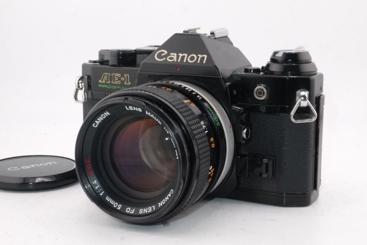 キヤノン CANON AE-1 PROGRAM ブラック ＋ FD 50mm F1.4 S.S.C. ボディレンズセット #3161 #0121