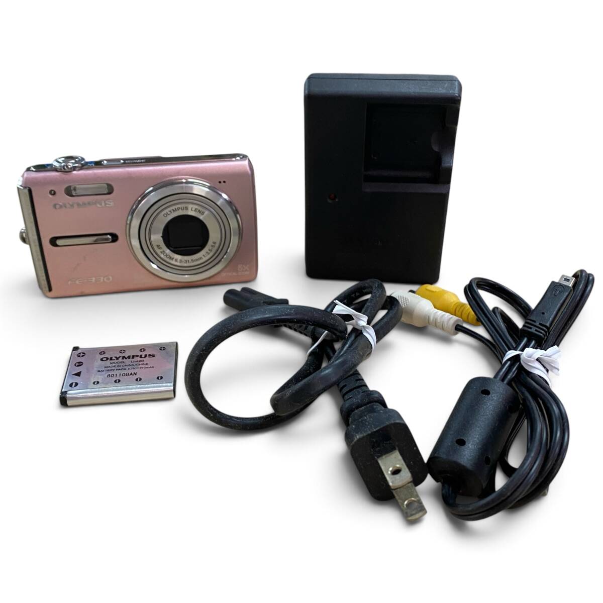 [60/B8-99/260627/12333/2424/SK300] OLYMPUS FE-330 5×ズーム ピンク オリンパス デジタルカメラ コンデジ