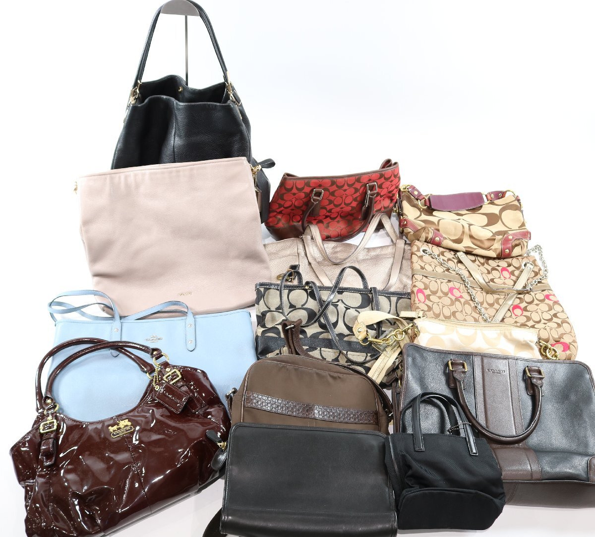 【14点】COACH コーチ シグネチャー レザー 含 ショルダー ハンドバッグ バッグ 鞄 かばん 等 レディース 婦人 まとめ売り 7073-YA