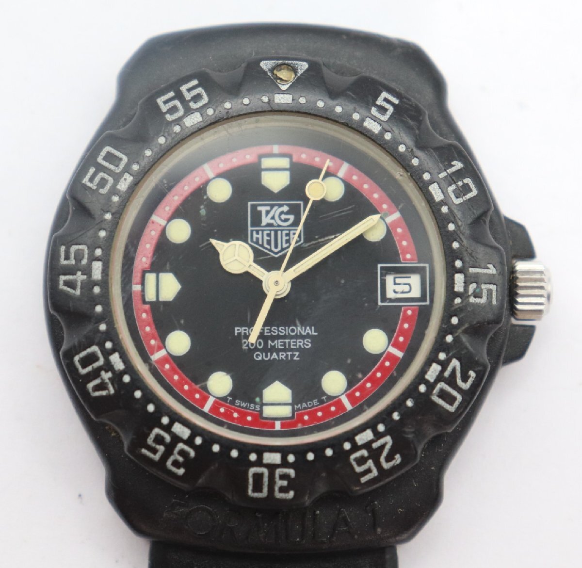 TAG HEUER タグホイヤー PROFESSIONAL 200M FORMULA1 383.513 フォーミュラ1 黒文字盤 デイト クォーツ メンズ 腕時計 6849-AM