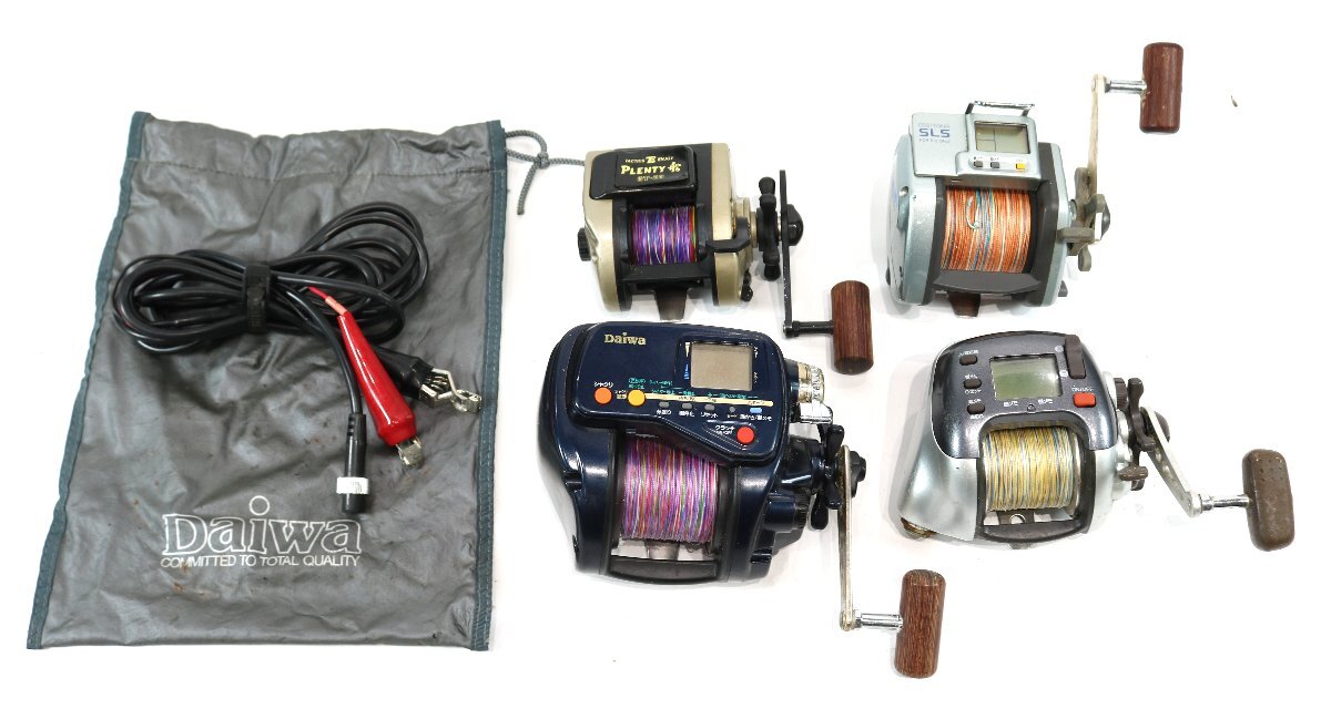 【4点】Daiwa SHIMANO 含 SUPER TANACOM EX-60 等 リール 電動リール 等 釣り 釣具 フィッシング 動作未確認 現状品 まとめ 6876-YA