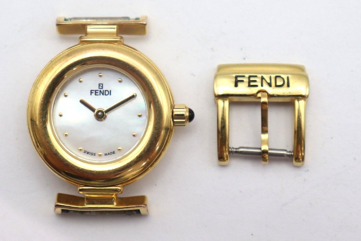 FENDI フェンディ 320L 074-320L-658 フェイス/尾錠のみ シェル文字盤 クォーツ レディース 腕時計 6951-AM