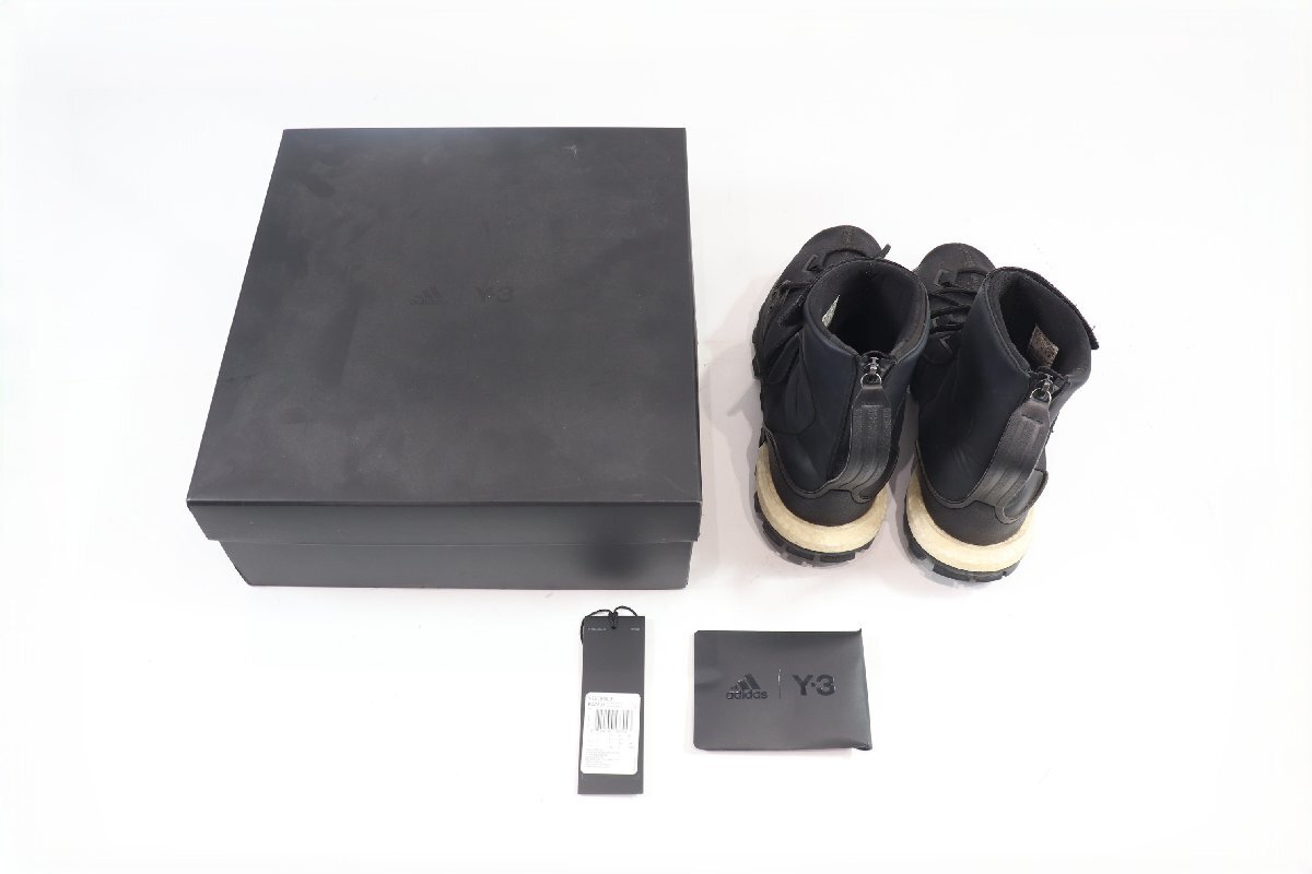 adidas アディダス Y-3 靴 シューズ ハイカット 黒 ブラック ファッション サイズ 25.0 紳士 メンズ 6941-ES