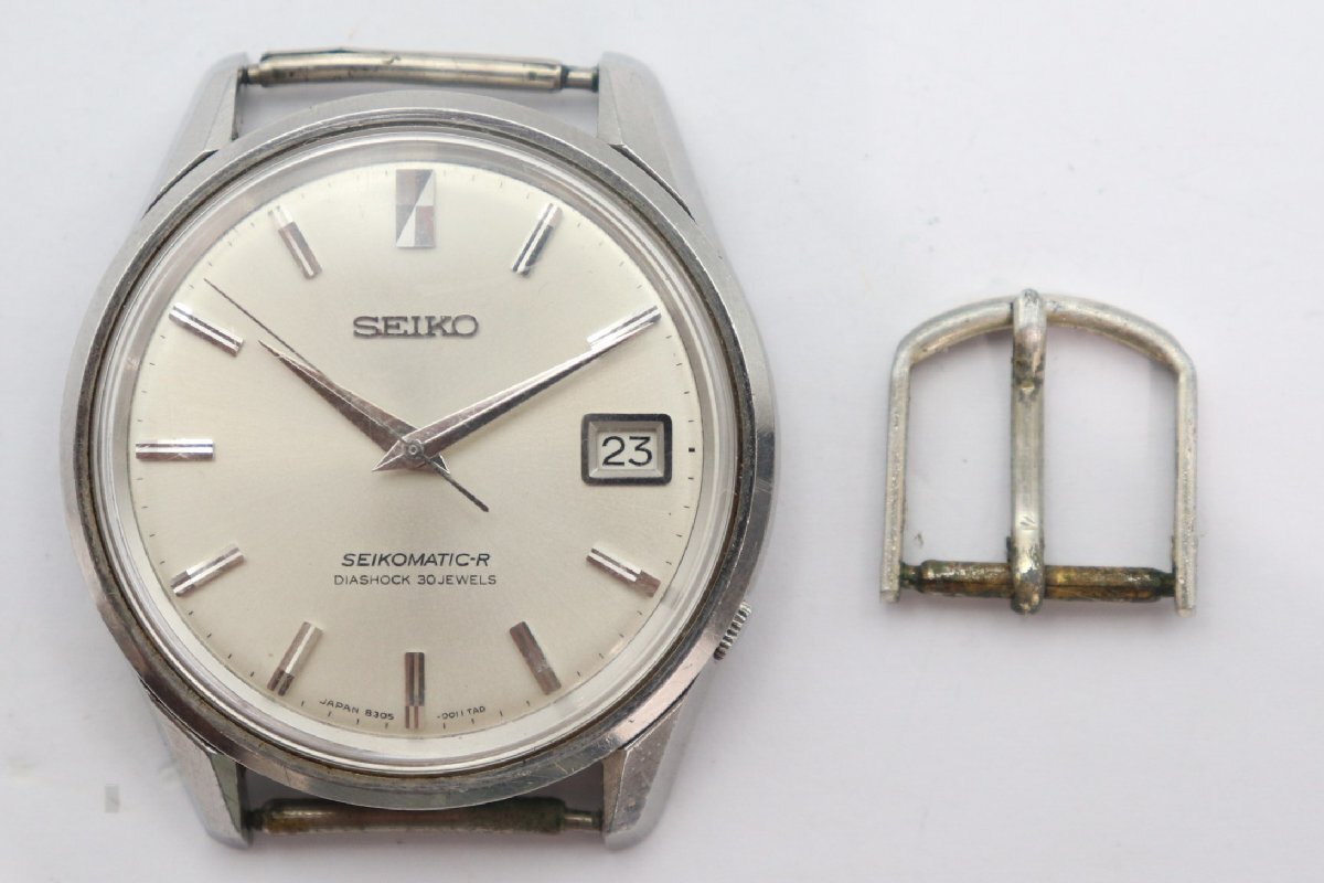 SEIKO セイコー SEIKOMATIC-R セイコーマチックR 8305-0020 フェイス/尾錠のみ 30石 デイト 自動巻き メンズ 腕時計 6949-AM