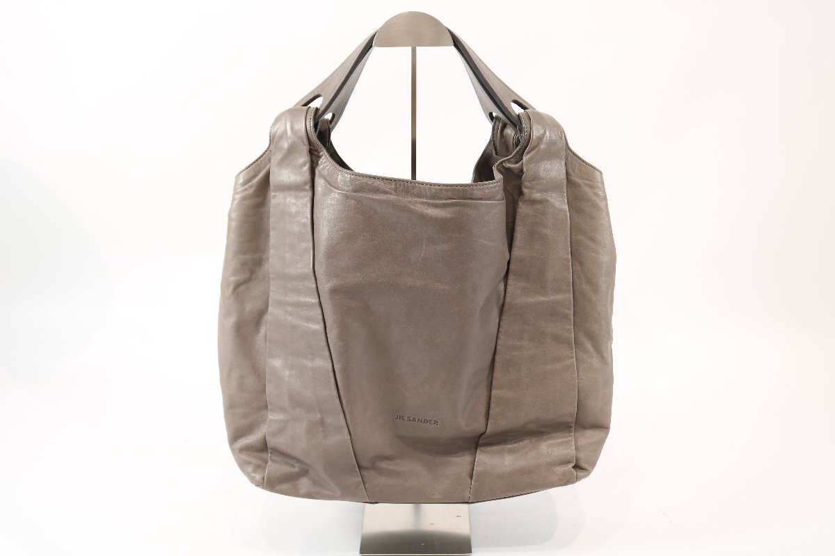 JILSANDER ジルサンダー トートバッグ ハンドバッグ レザー グレー系 カバン 手持ち かばん 鞄 レディース ファッション 6971-AT