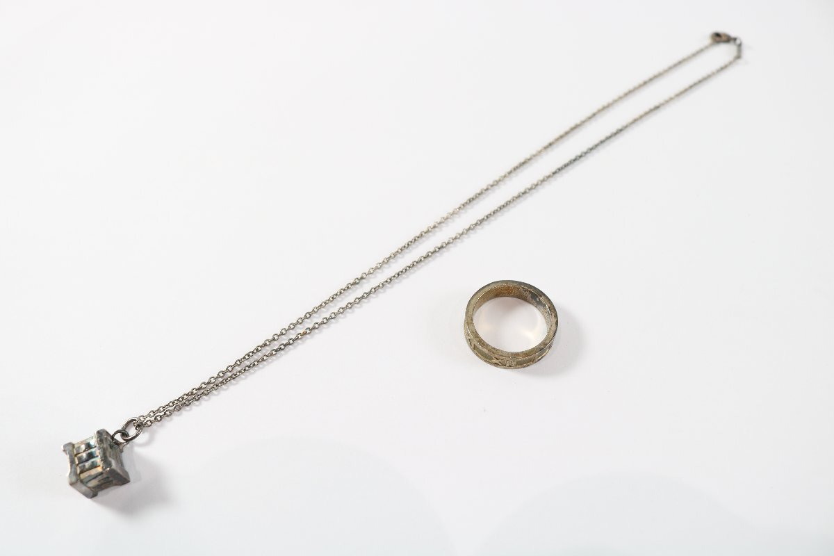 【2点】TIFFANY＆CO. ティファニー アトラスキューブ アトラス 925 刻印 リング ネックレス レディース アクセサリー ファッション 7033-BY