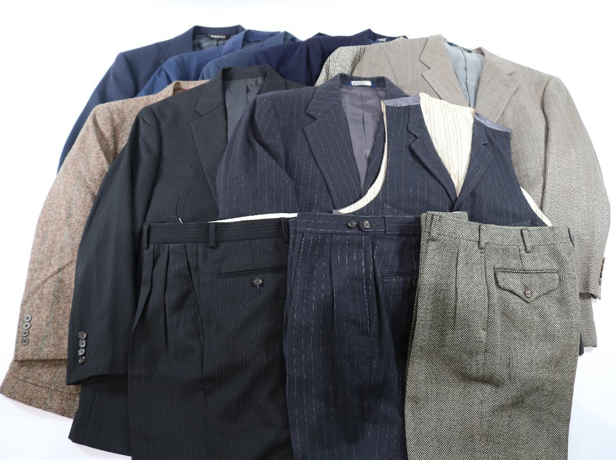 【14点】POLO CHAPS RALPH LAUREN 等含 スーツ ジャケット ベスト スラックス サイズ C96 W86 T170 等 メンズ 紳士 まとめ 7072-YA