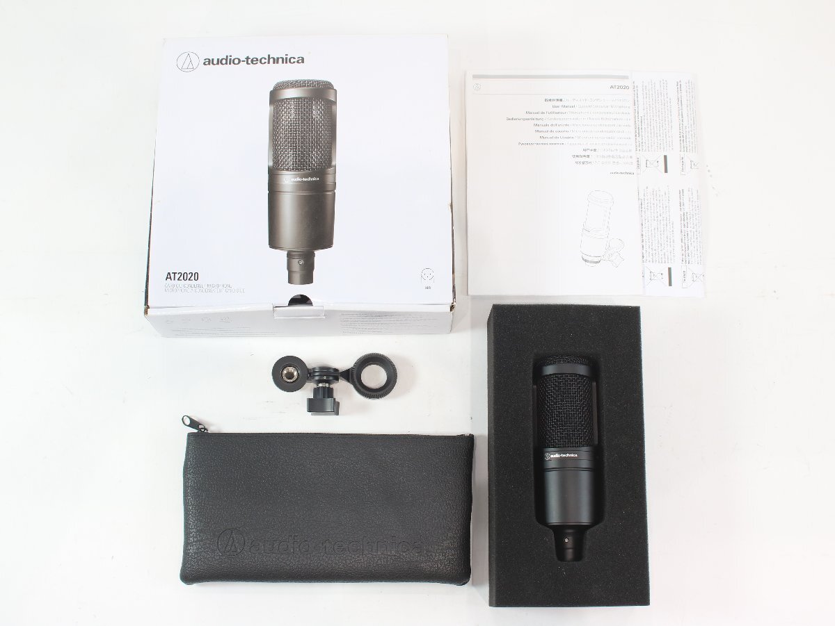 audio-technica オーディオテクニカ AT2020 コンデンサーマイク 音楽 音響機器 現状品 6980-HM