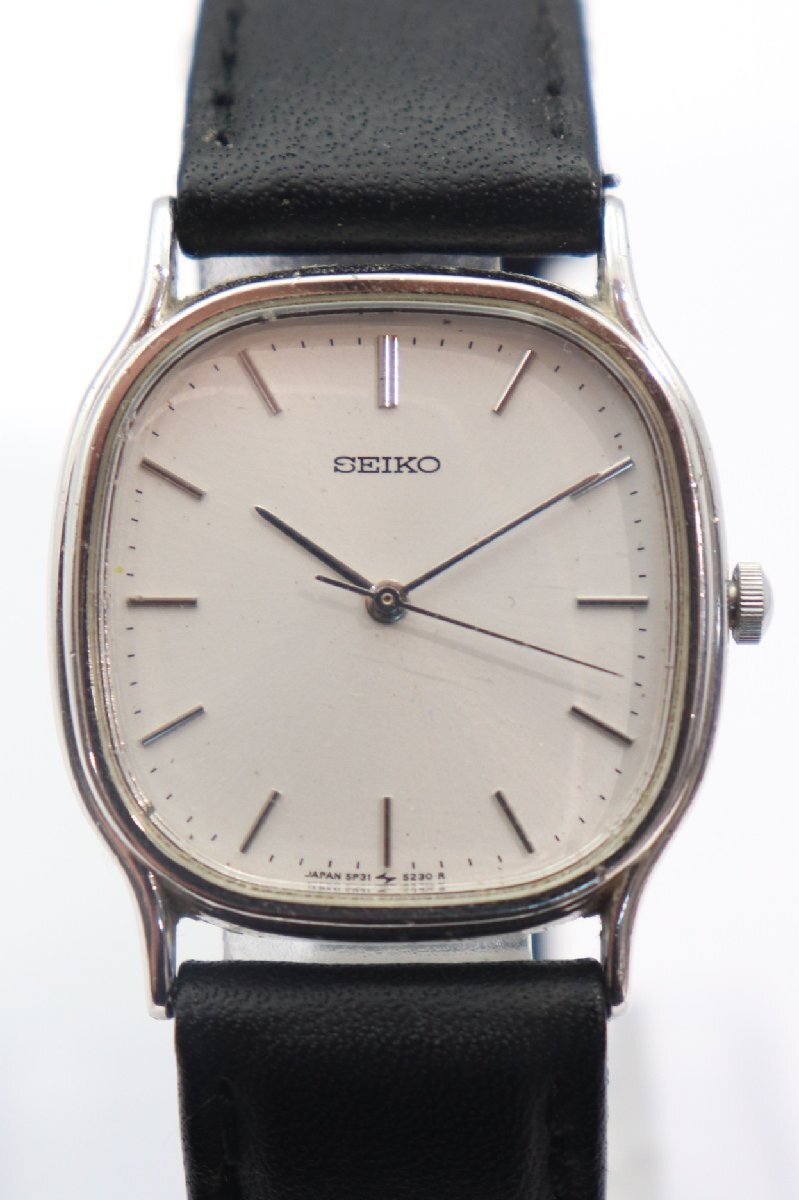SEIKO セイコー CHARIOT シャリオ 5P31-5160 スクエア シルバー文字盤 クォーツ メンズ 腕時計 7043-AM