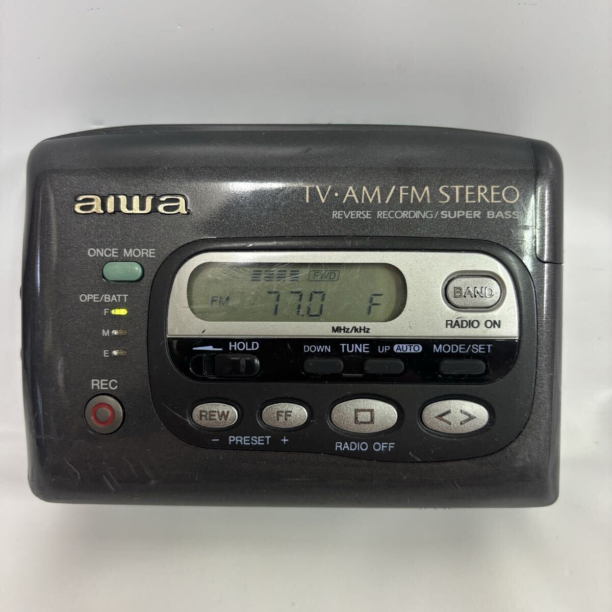 AIWA JS560 ポータブルカセットレコーダー カセットプレーヤー アイワ STEREO RADIO CASSETTE RECORDER 当時物 昭和レトロ