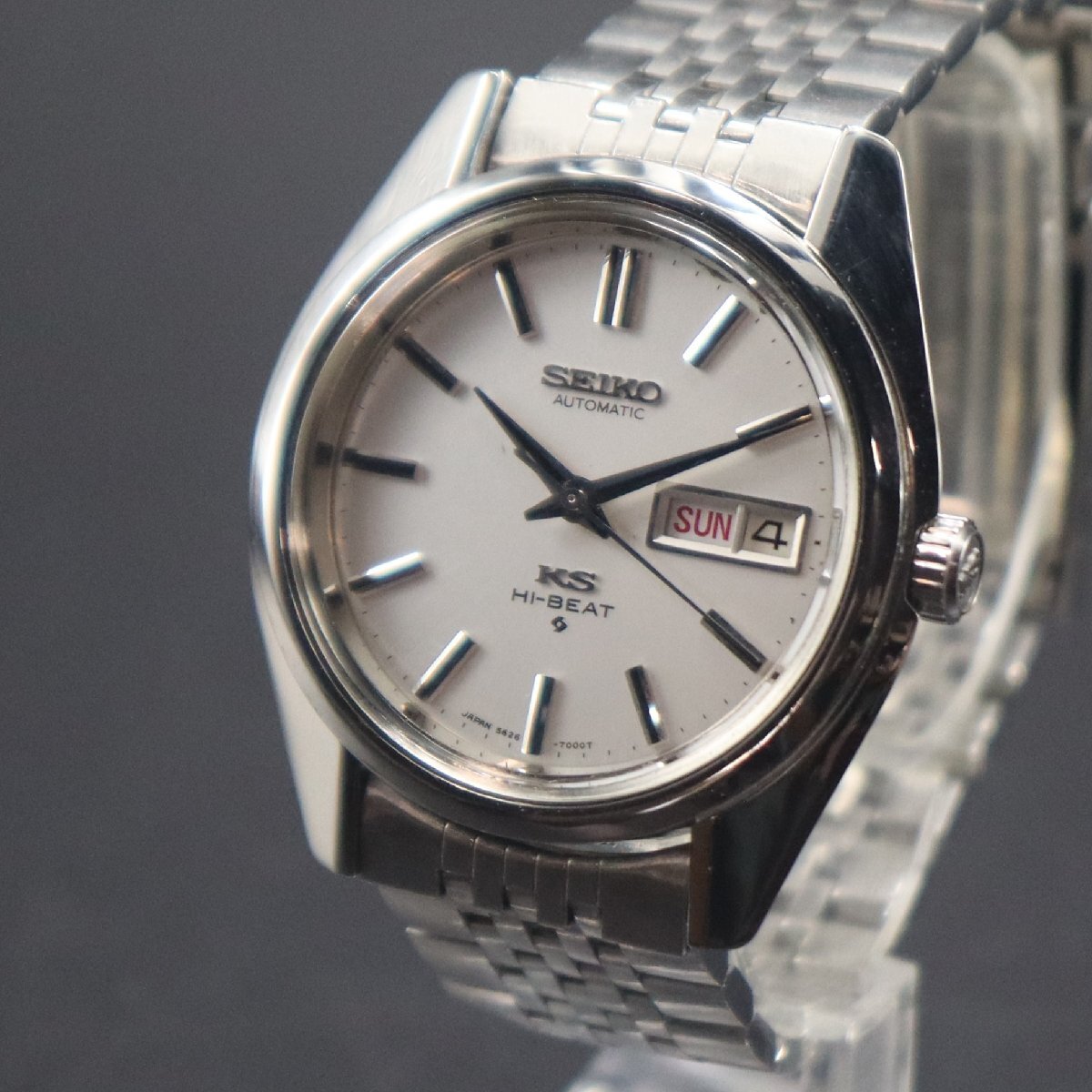 OH済 KING SEIKO 56KS キングセイコー ハイビート 5626-7000 自動巻 KSメダリオン 諏訪 1970年 デイデイト 純正ブレス アンティーク メンズ