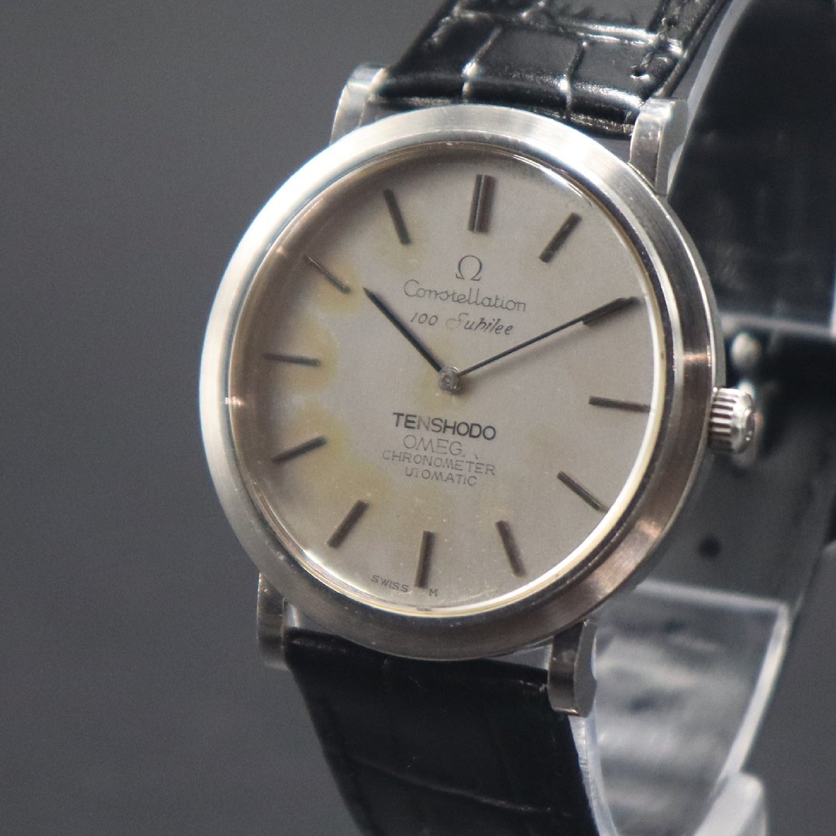 希少 OH済 OMEGA オメガ コンステレーション クロノメーター 天賞堂100周年記念モデル Ｗネーム 自動巻 1979年 天文台 新品革ベルト メンズ