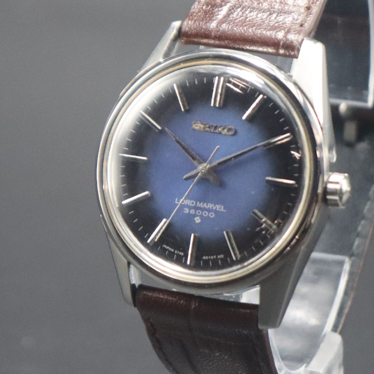 SEIKO LORD MARVEL 36000 セイコー ロードマーベル 5740-8000 手巻き ブルー系文字盤 1960-1970年代 諏訪 アンティーク メンズ腕時計