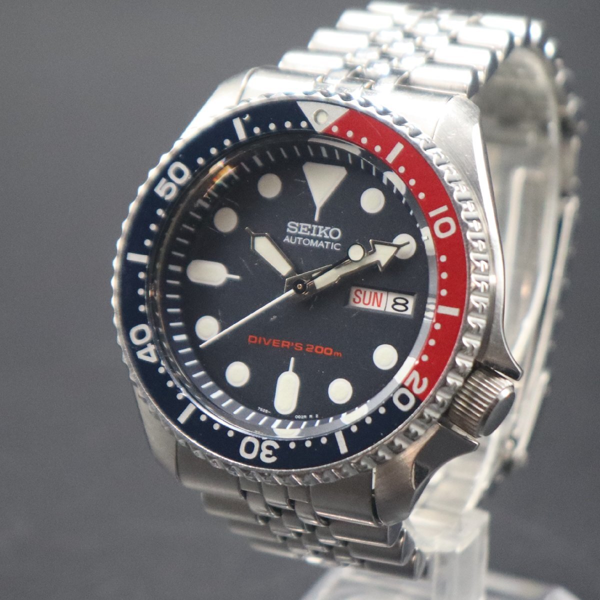 SEIKO DIVER'S セイコー スキューバダイバーズ 200M防水 7S26-0020 自動巻き ペプシベゼル ネイビーボーイ デイデイト 純正ブレス メンズ