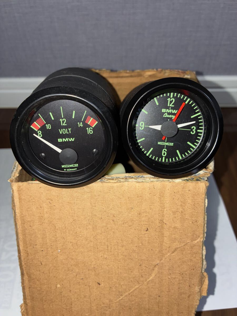 BMW純正部品 R80 電圧計+時計　作動未確認