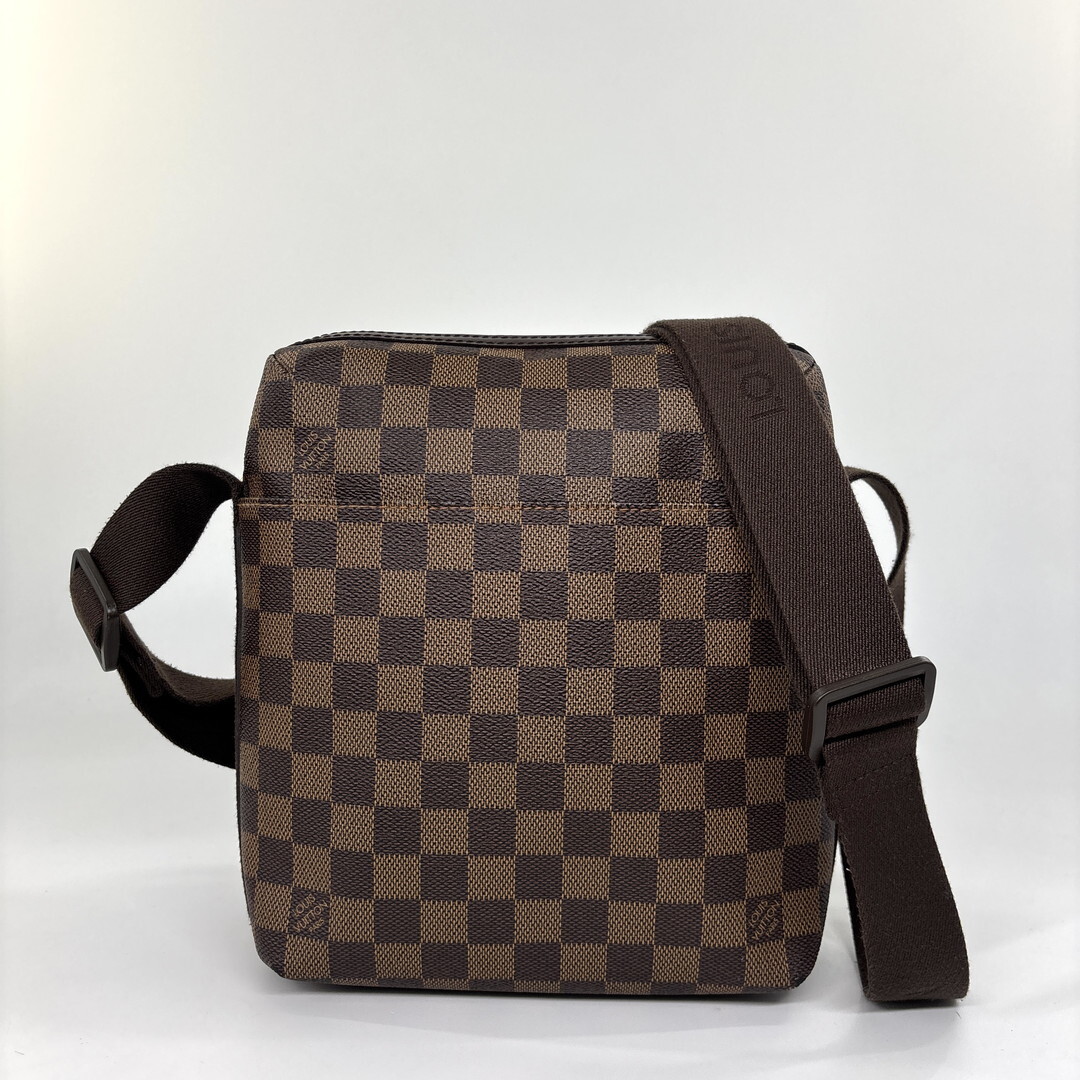 1円 未使用 LOUIS VUITTON ルイヴィトン ショルダーバッグ トロターボブール N41135 ダミエ エベヌ ブラウン メンズ レディース 