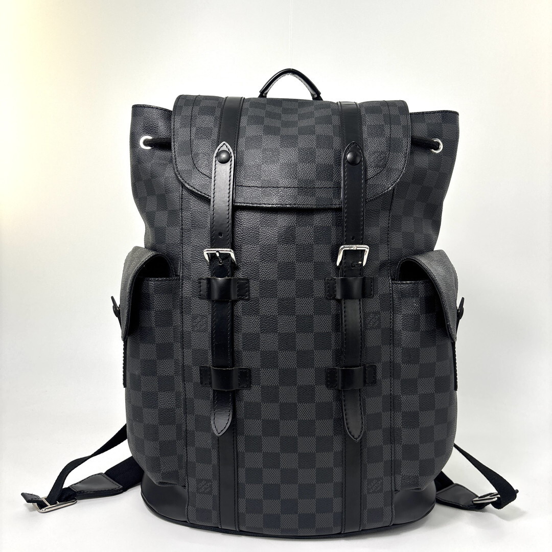 超極美品/IC Louis Vuitton ルイヴィトン ダミエグラフィット クリストファーPM リュック・デイパック ブラック メンズ 黒 N41379