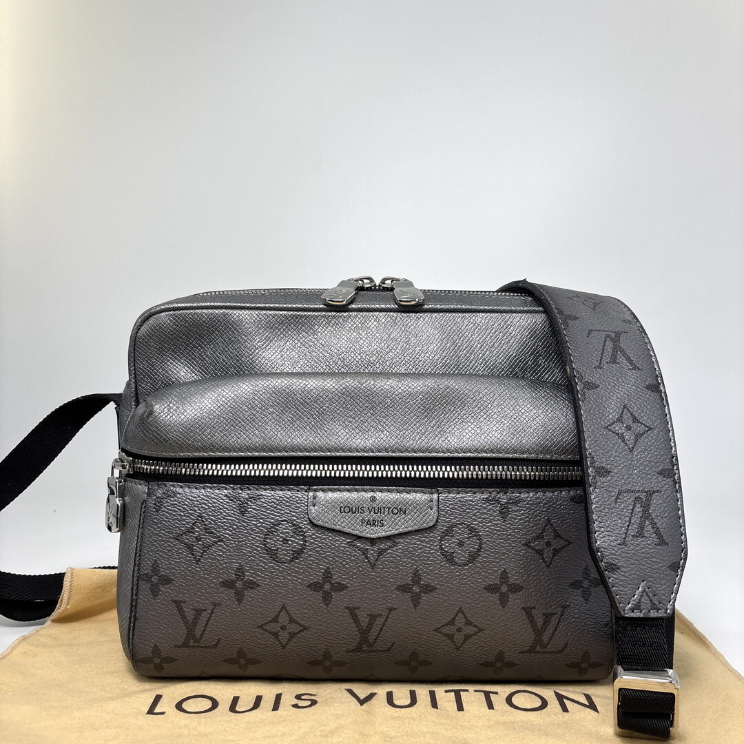 極美品 Louis Vuitton ルイヴィトン タイガラマ アウトドア メッセンジャー PM M30830 ショルダーバッグ メンズ モノグラム