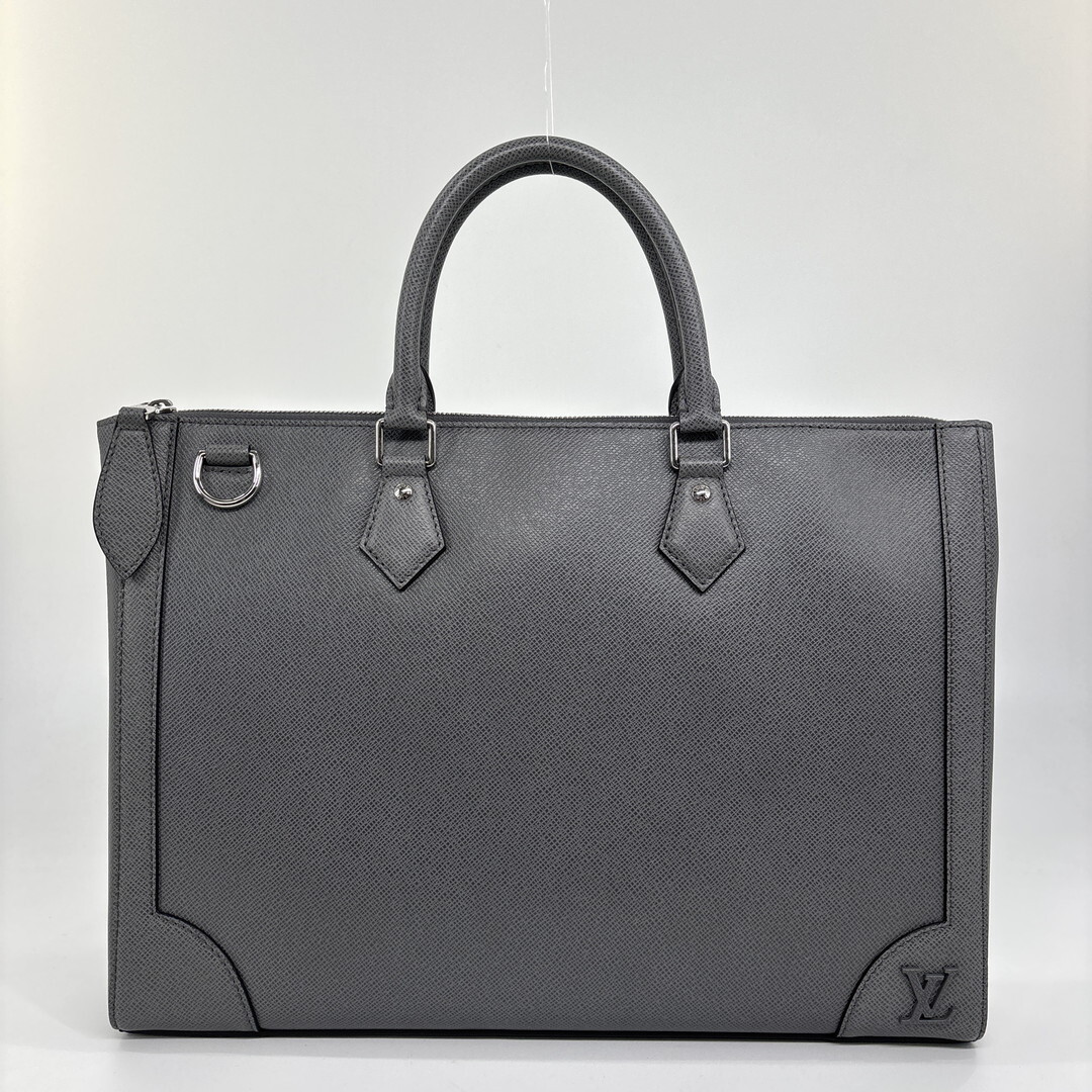 未使用/IC Louis Vuitton ルイヴィトン タイガ スリム ビジネスバッグ メンズ ブリーフケース M30856 グレー ハンドバッグ 