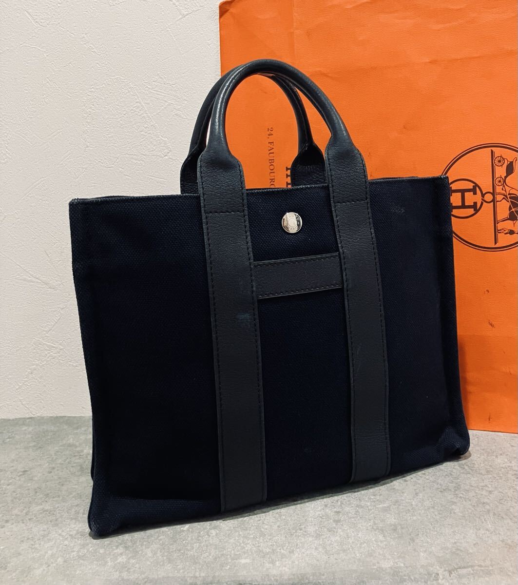 HERMES ● 極美品 エルメス レザー サックアーネス PM トートバッグ ハンドバッグ 