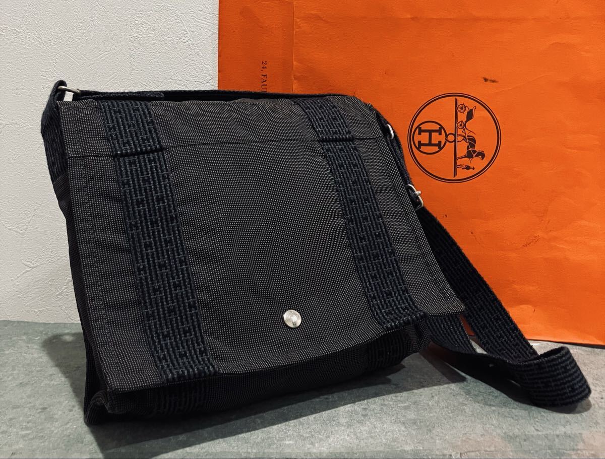 HERMES 極上美品 斜め掛け ショルダー バッグ エルメス バサス PM メッセンジャー バック