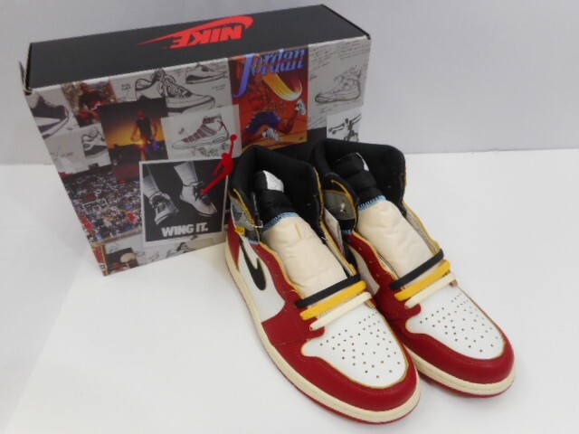 77 送80サ 0812UD07 NIKE UNION AIR JORDAN 1 RETRO HIGH OG SP ナイキ ジョーダン HV8563-600 Chicago/Shadow サイズ28cm 未使用