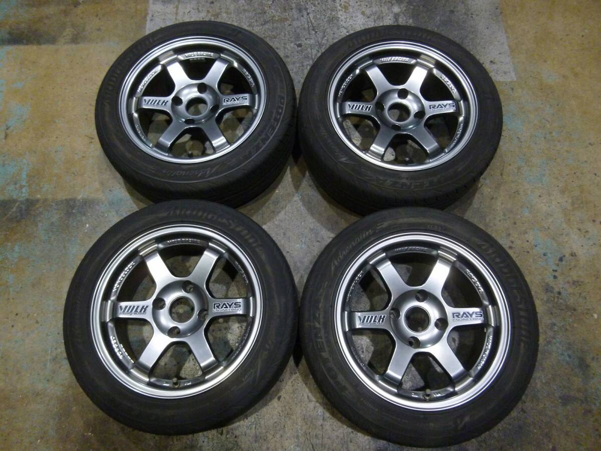 5.RAYS レイズ VOLK RACING ボルクレーシング VR TE37 15インチ 7J PCD114.3 4穴 4本 AE86 KP61 サニトラ カローラ カリーナ 旧車