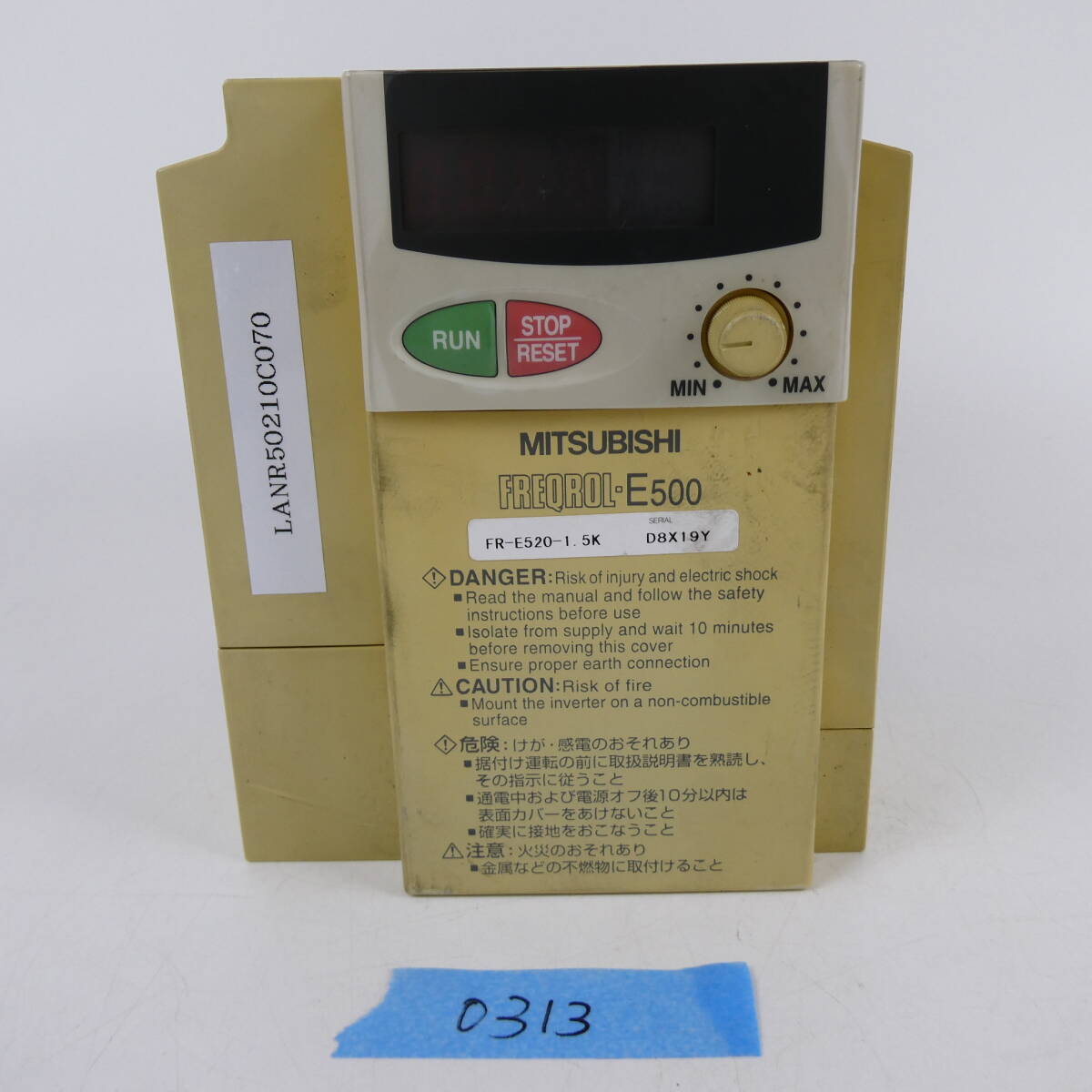 【１円スタート】三菱電機 MITSUBISHI FREQROL-E500 FR-E520-1.5K インバーター 動作未確認 ジャンク