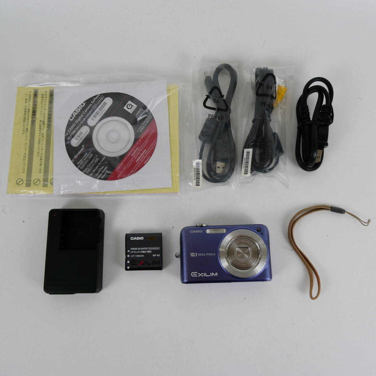 【1円スタート】CASIO EXILIM EX-Z1080BE 1010万画素 デジタルカメラ ブルー 通電確認済み