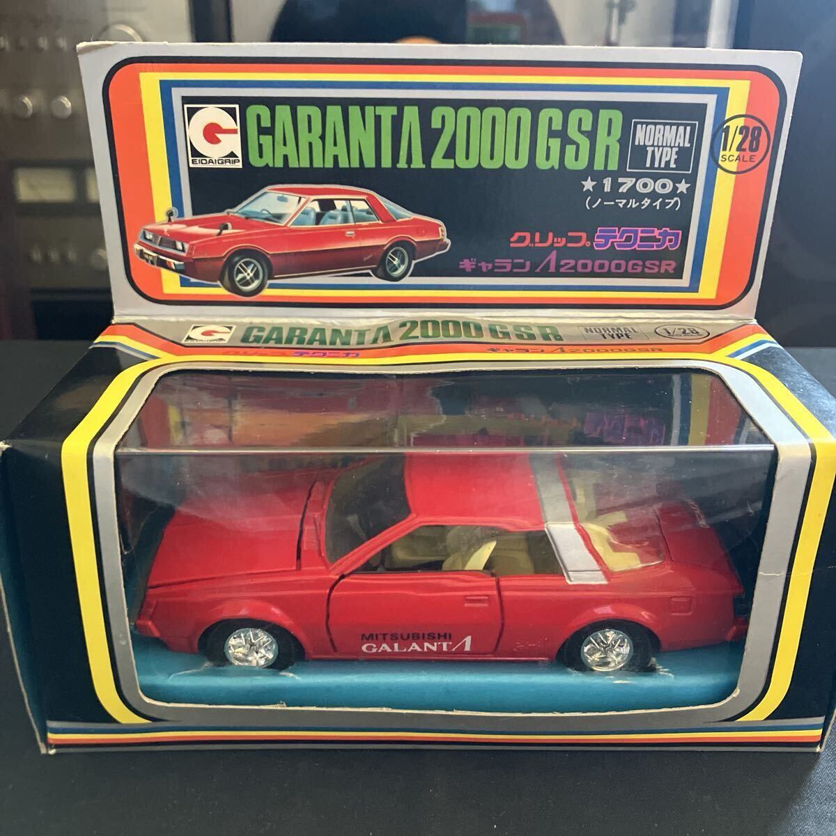 極美品 レア 70's 永大 グリップテクニカ NO.52 1/28 MITSUBISHI GARANTΛ 三菱 ギャラン・ラムダ2000GSR ノーマルタイプ 赤 ダイヤペット