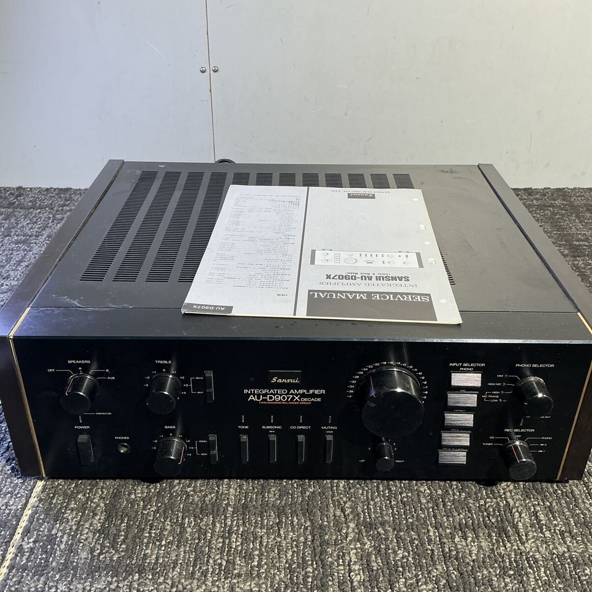 da7208 Sansui サンスイ INTEGRATED AMPLIFIER プリメインアンプ AU-D907X DECADE 100V 50/60Hz 通電確認済 ジャンク