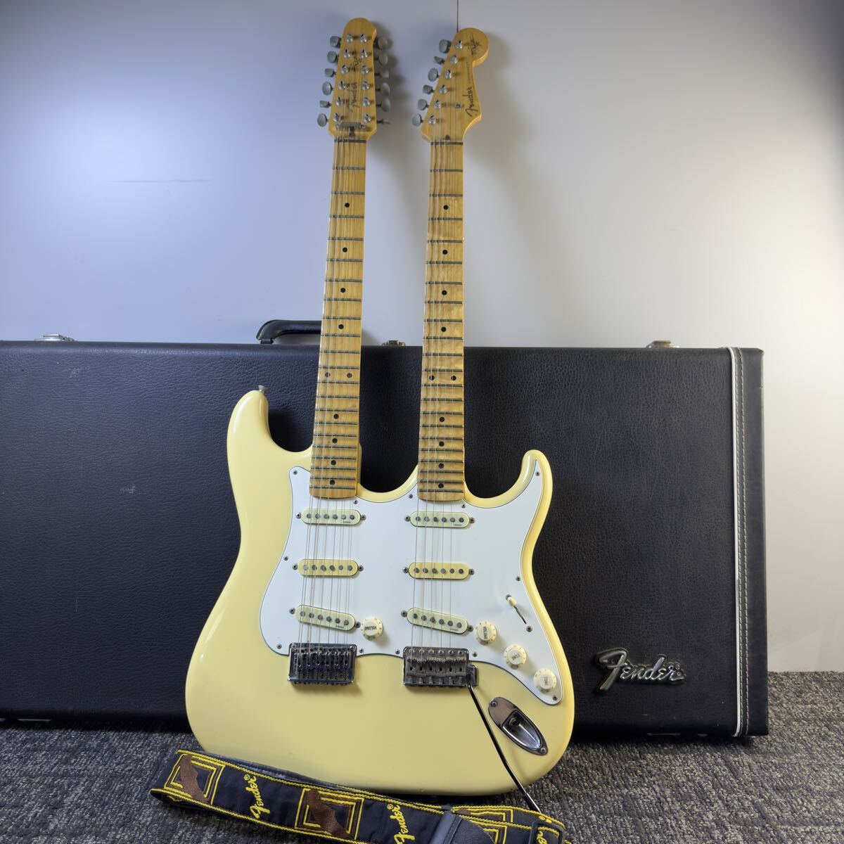 oa815 Fender フェンダー ストラトキャスター STRATOCASTER Yngwie ダブルネック ハードケース有 音出し確認 中古