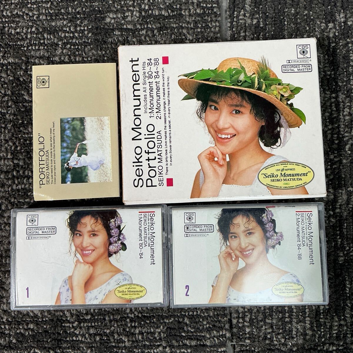 ka847 松田聖子 カセットテープ Seiko Monument テープ2本セット 製造地タイ 風立ちぬ 赤いスイートピー 等 再生確認済 当時物 中古
