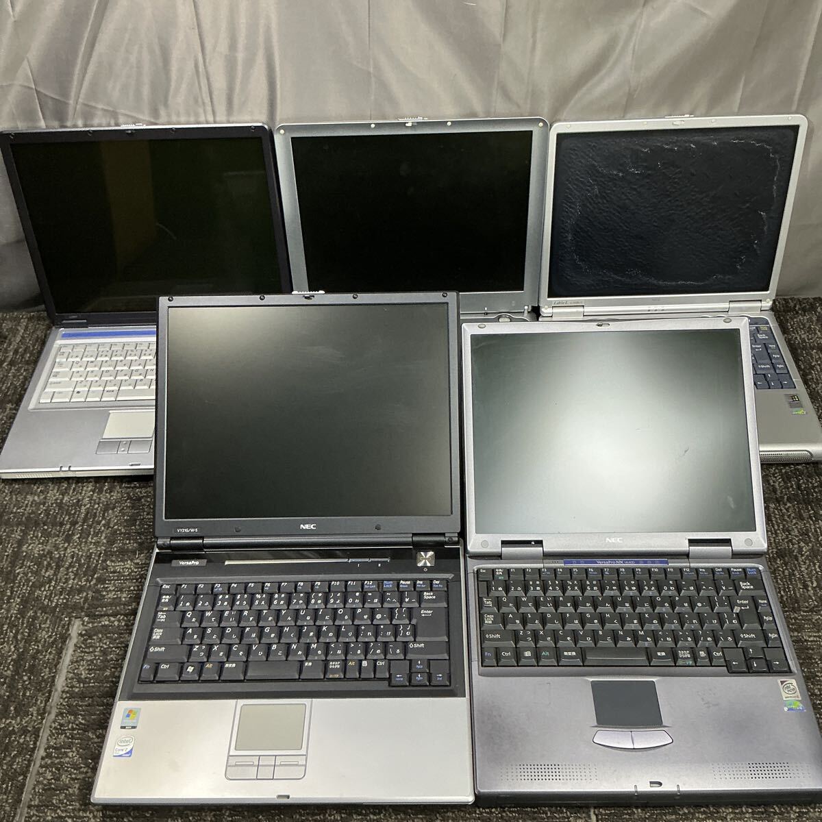 ya8128 NEC ノートパソコン 5台 まとめ売り VY21GW-5 VersaPro NX LL370FD1K LaVie LL700R74DR 他 PC 小型 動作未確認 ジャンク
