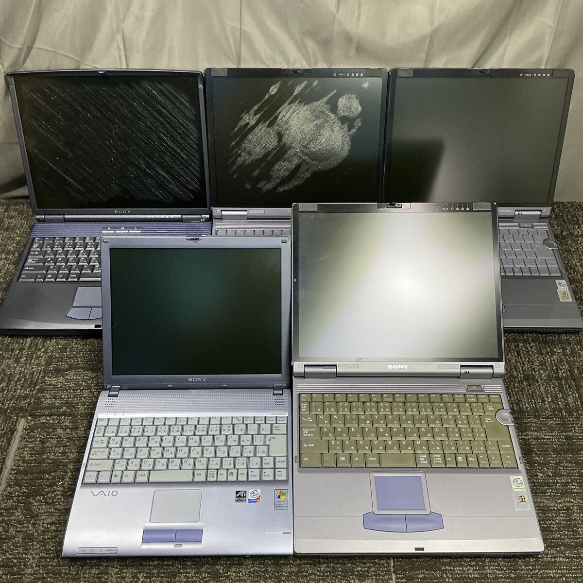 ya8125 SONY ソニー VAIO 5台 まとめ売り PCG-671N 8424 8444 951B ノートパソコン PC 動作未確認 ジャンク