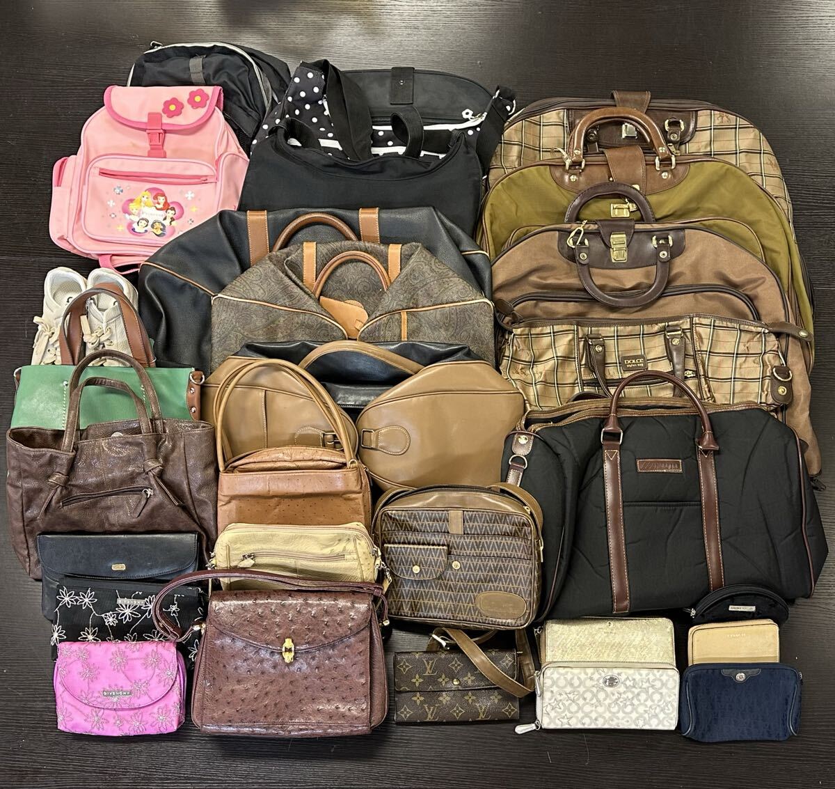 【7W77】1円スタート LOUIS VUITTON DIOR GIVENCHY COACH Valentino 他 まとめて25点以上 ショルダー ハンド ボストン バッグ 財布 ポーチ