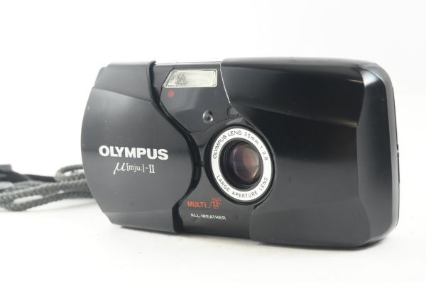 ★極上美品★OLYMPUS オリンパス μ[mju:]-Ⅱ ブラック 清潔感溢れる綺麗な外観！クリアーな光学！0812