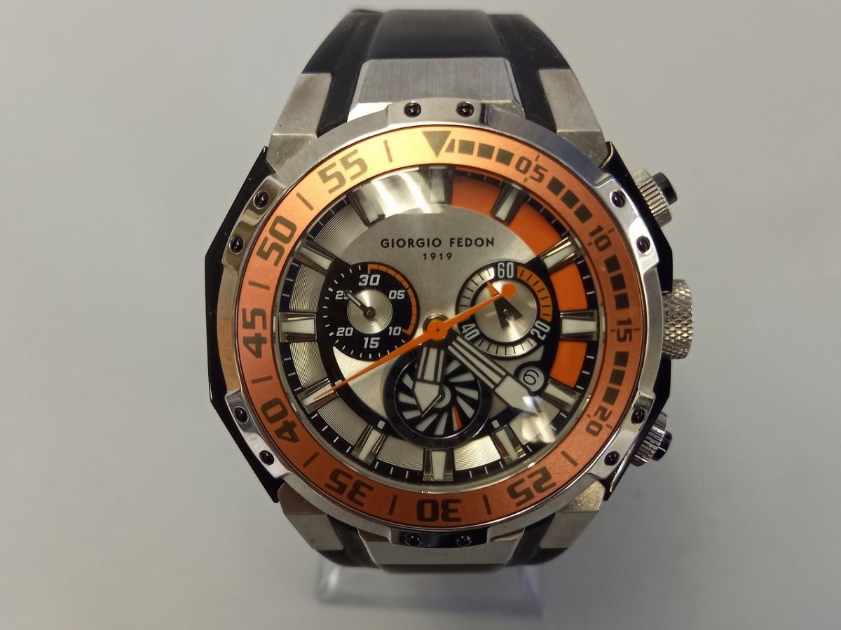 J447-Y20-6530 ◎ GIORGIO FEDON 1919 GFBX-5030 メンズ クォーツ 腕時計 現状品④ ◎