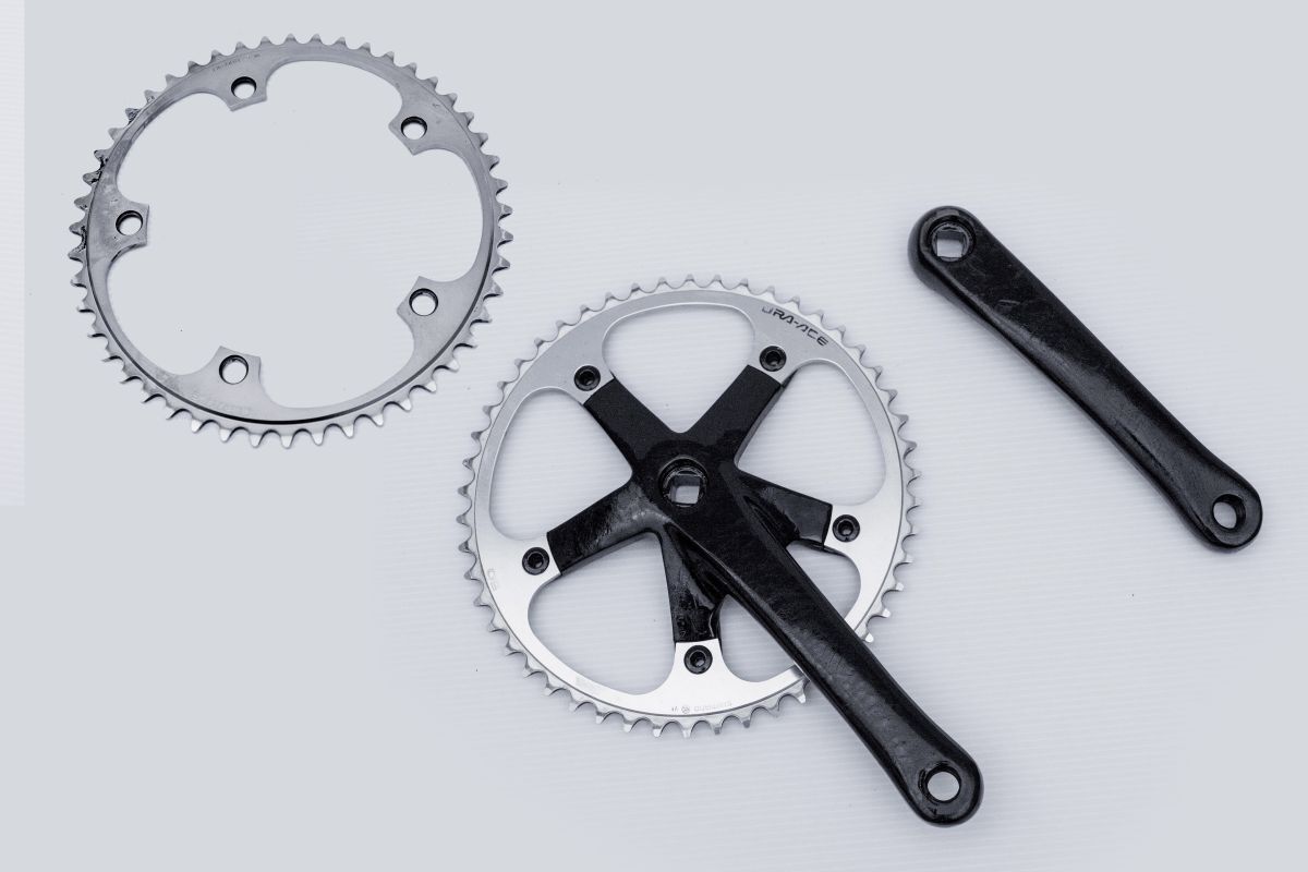 ★★★お得な３点セット!!★中古良品★クランクSUGINOスギノMAXY(170)＋チェーンリングSHIMANO DURA-ACE(NJS規格50T/48T)2枚★NJS★★★
