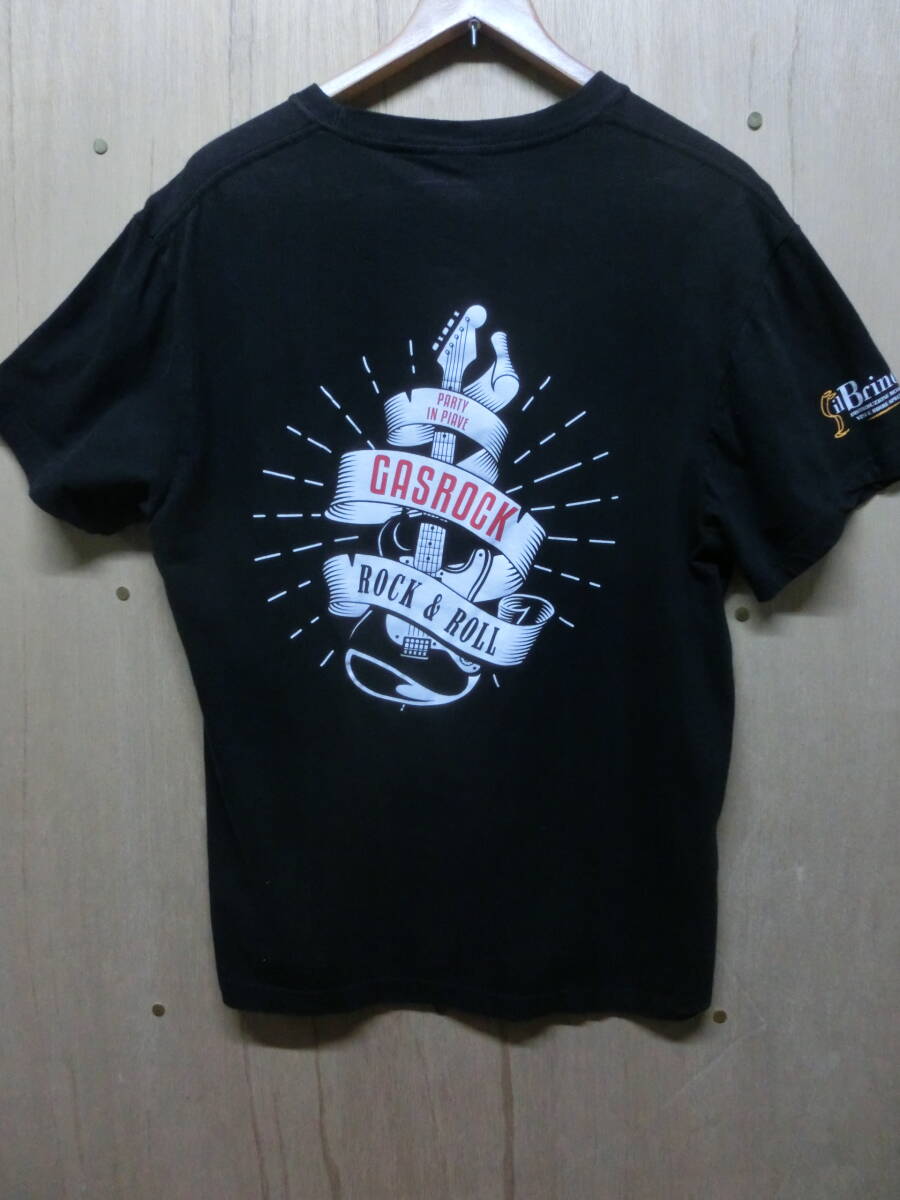 ヴィンテージ Tシャツ 半袖 L『イタリア ロックフェス・ガスロック』ブラック/メンズ/古着